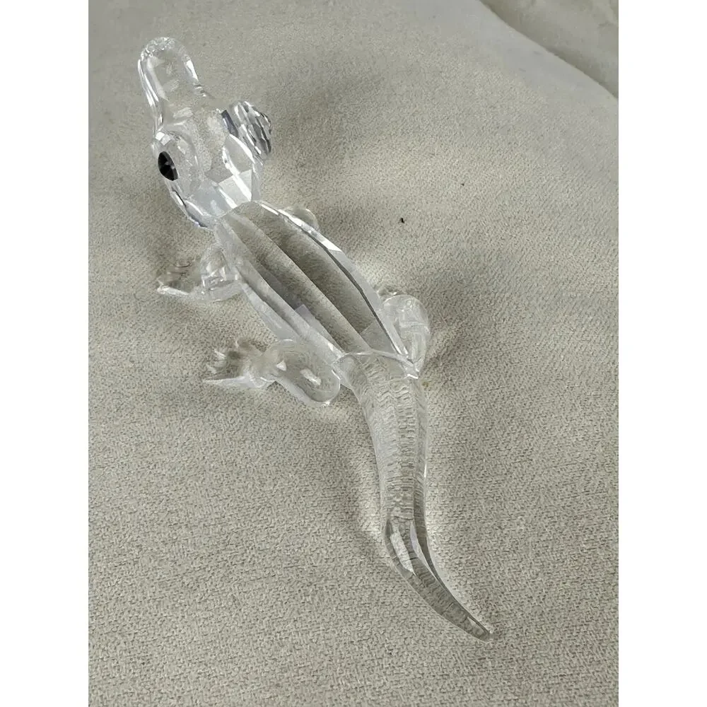 Swarovski Crystal Baby Alligator Black Eyes #221629 1998-2005 Michael Stamey - Picture 3 of 9